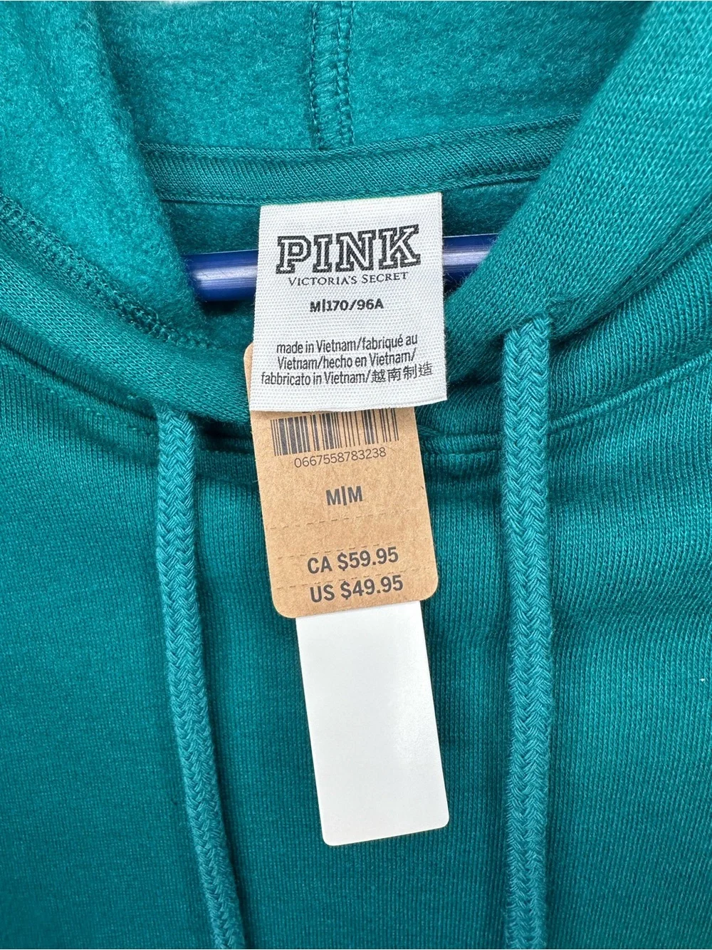 PINK Cropped hoodie (green)